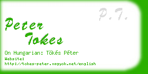 peter tokes business card